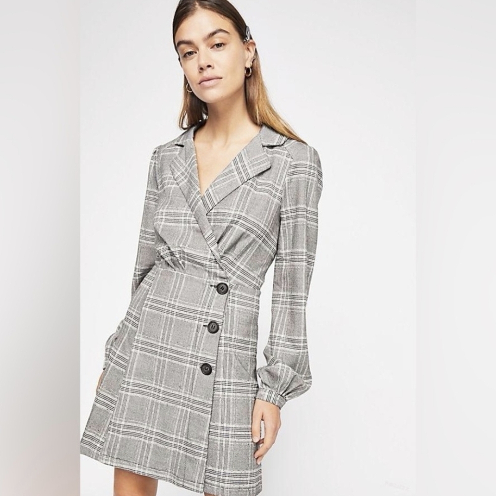 Free People Anna Plaid Dress Size 12